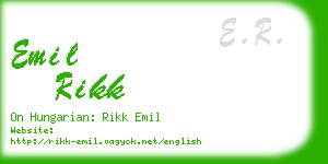 emil rikk business card